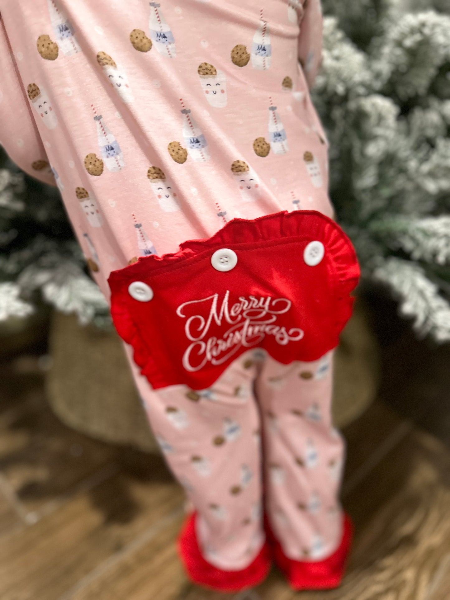 Santa's Milk and Cookie Kids Christmas Pajamas Set