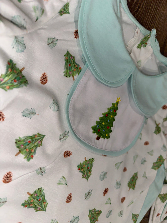 Christmas Cheer One Piece Christmas Tree Smocked Outfit