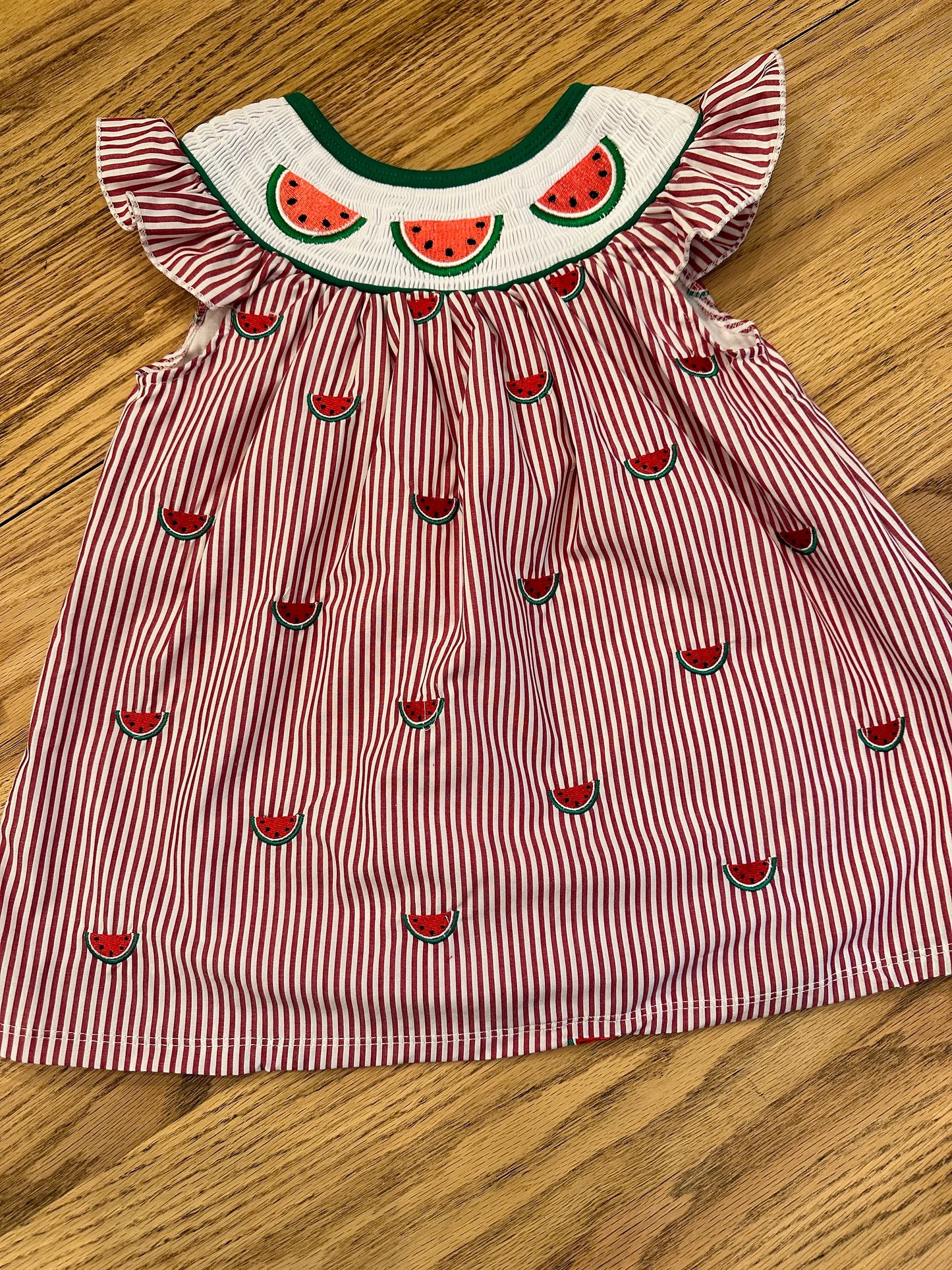 Adorable Smocked Watermelon Dress