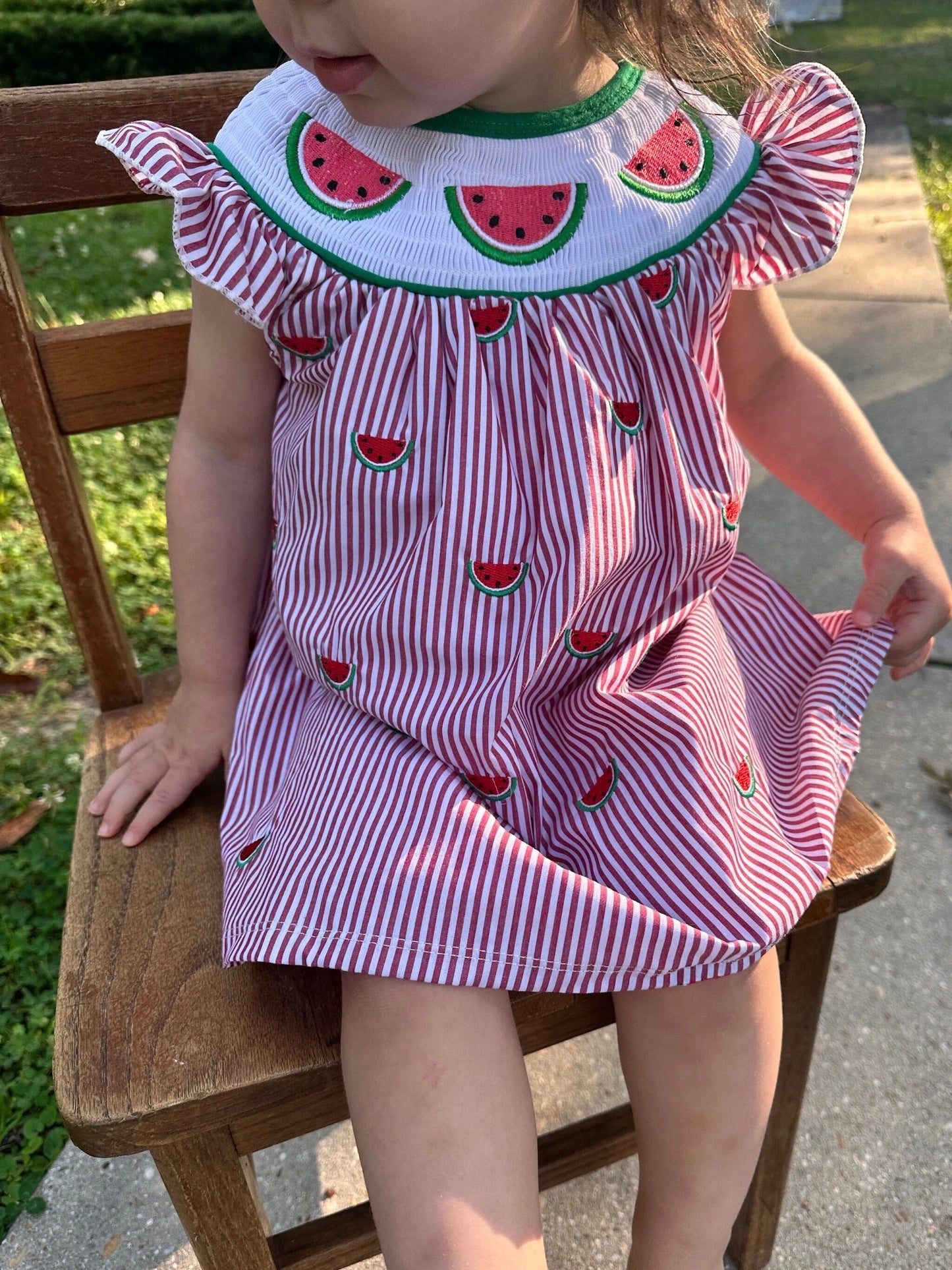 Adorable Smocked Watermelon Dress
