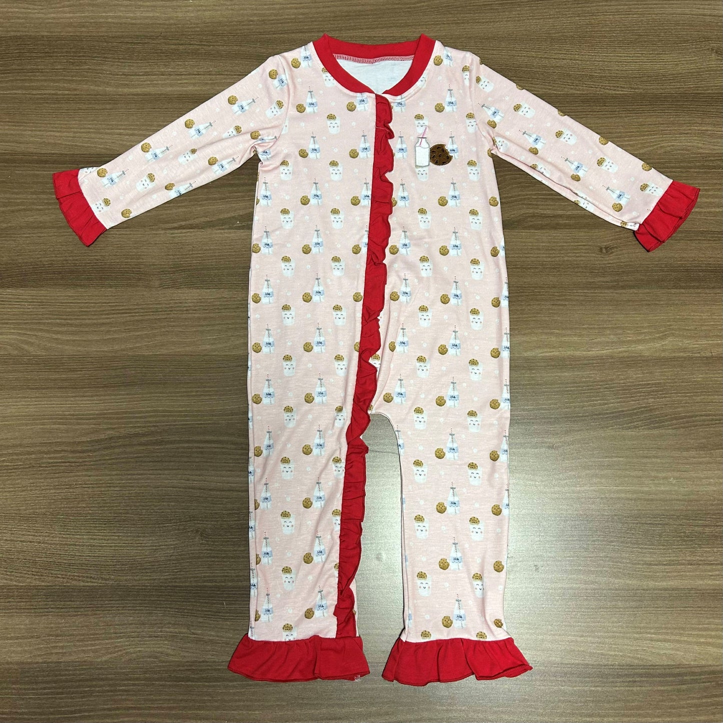 Santa's Milk and Cookie Kids Christmas Pajamas Set